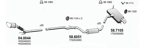 ASSO ART3068 Exhaust System